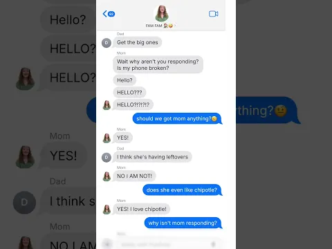 Pranking my mom in the family groupchat