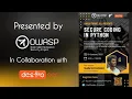 Secure Coding in Python Tamil Webinar Owasp Tirunelveli