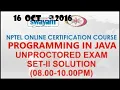 Programming in java Unproctored Exam Solution nptel NPTEL JAVA Solution July 2021 set 2