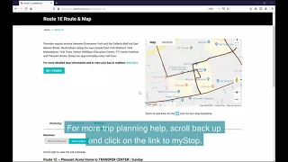 Tutorial How To Read the Bus Schedules Online