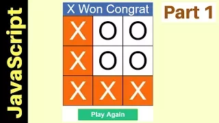 JavaScript - How To Make Tic Tac Toe Game In JS with source code Part
