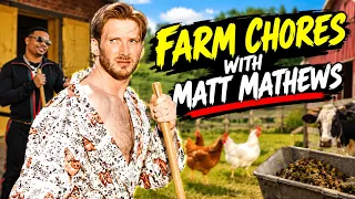 He RAN FOR HIS LIFE At Matt Mathews’ Farm! 💀😭 | Farm Chores With Matt Mathews | Matt Mathews