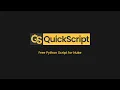 QuickScript - Free Python Script for Nuke