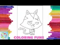 Coloring Catrat from Gabby Dollhouse Gabby Dollhouse Coloring Pages Coloring Funs