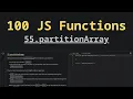 55 partitionArray Solving 100 JS Functions