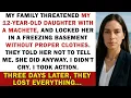 Download Lagu My Family Threatened My 12-Year-Old Daughter With A Machete, And Locked Her In A Freezing Basement…