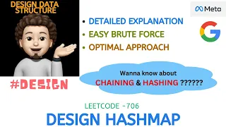 Design HashMap Brute Force Optimal META GOOGLE NETFLIX Leetcode - 706