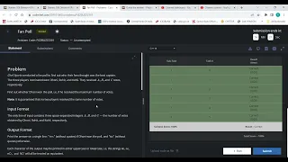 Fan Poll SOLUTION CODECHEF STARTERS 106