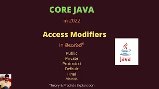 38 Java Access Modifiers in Telugu Public Private Protected Default