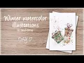 Lagu DAY 17 - Cute Illustration With Ink and Watercolors!