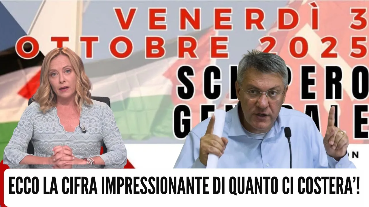 ECCO LA CIFRA IMPRESSIONANTE DELLA PERDITA DOVUTA ALLO SCIOPERO PER GAZA DEL 3 OTTOBRE!