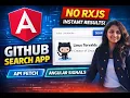 GitHub Search User UI Signal Based Mini Projects in Angular 21 TailwindCSS