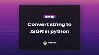 Convert string to JSON in python