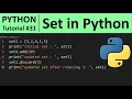 Python Tutorial - Sets in Python Programming for Beginners