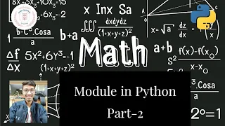34 Math Module in Python Part-2 Python Tutorial By Arihant Jain Study Material