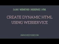 Create Html Table In JavaScript Using WebService Ajax Call