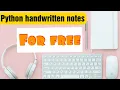 python handwritten notes for free