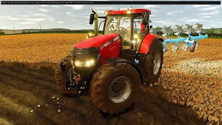 CASE IH Puma – Night and Rain Plowing | UK Farming | FS25