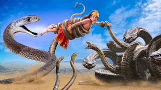 नागराज के भयानक नागपाश में फंसे हनुमान | खतरनाक नागों का महायुद्ध | #hanuman