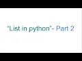 Iterate over the list items in python