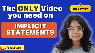 The ONLY you need on IMPLICIT STATEMENTS Tarkashastra SNAP 2024