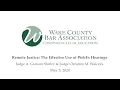 Remote Justice The Effective Use of WebEx Hearings