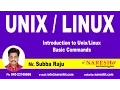 - Basic Commands UNIX Tutorial Mr Subba Raju