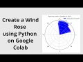 Create a Wind Rose using Python on google colab with code source