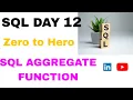 SQL DAY 12 - important AGGREGATE FUNCTIONS PRACTICAL SQL QUERIES Zero to Hero-30DaysChallenge
