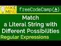 03 Match a Literal String with Different Possibilities - Regular Expressions