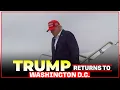 US President Donald Trump returns to Washington DC after weekend stay in New Jersey