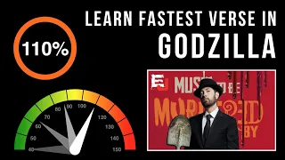 Download Learn Eminem's Fastest Verse In 'Godzilla' (Slowed Down + Scrolling Lyrics) | #GodzillaChallenge MP3