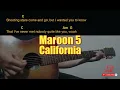 Download Lagu Maroon 5 - California | Guitar Chord \u0026 Lyrics cover