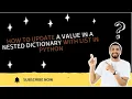 Update Value in Nested Dictionary with List in Python Step-by-Step Explanation Code with Hafiz