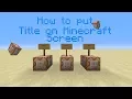 Minecraft Title Subtitle TellRaw Commands