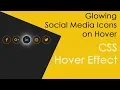 CSS Glowing Social Media Icons on Hover csPoint CSS Hover Effect