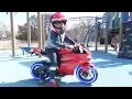 Download Lagu Huge Surprise Toy: Motorcycle Sport Bike Power Wheel  Ride-on Test Drive at Park Playground