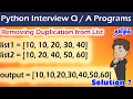 Python Interview Questions in Tamil Solve Python Programs Merging List Without Duplicate