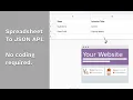 Google Spreadsheet as JSON API - in under 2 minutes