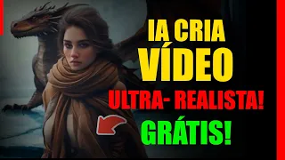 🚨 Nova IA grátis CRIA VÍDEOS ULTRA REALISTA, JAMAIS VISTA ° ideal para canal dark e youtubers!