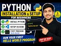 Python Installation Setup Guide for Beginners First Python Program Hello World