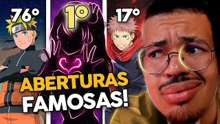 🏆 TOP 100 ABERTURAS de ANIME MAIS POPULARES de TODAS! - React