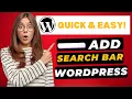 How To Add Search Bar In WordPress Menu 2026 - FAST Easy