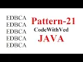 Pattern - 21 Character Print in pattern EDCBA print in pattern program Code With Ved Pattern