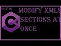 How to modify xml section at once in files