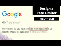 Design a Rate Limiter High Level Design Low Level Design