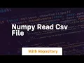 numpy read csv file