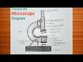 Compound Microscope Drawing How to Draw Microscope Easily Microscope Diagram