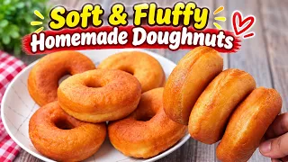 Soft & Fluffy Homemade Doughnuts 🍩 | Easy Fried Donut Recipe