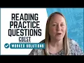 Reading Practice Questions for CBEST
